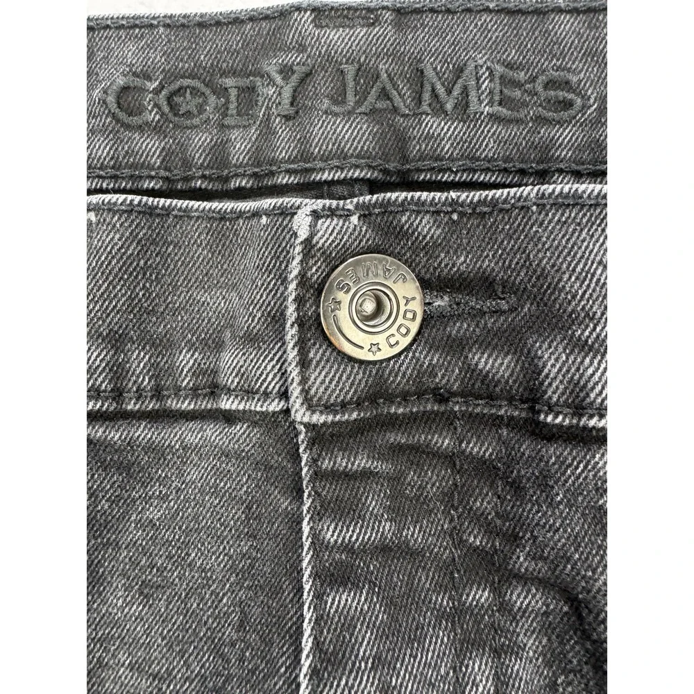 Cody James Jeans Men 36x30 Black Straight Stretch Distress‎ Denim Western